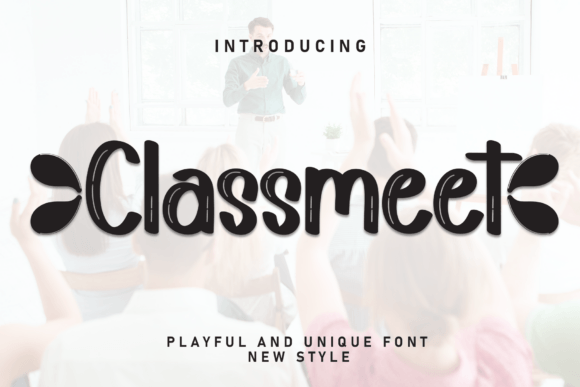 Classmeet: A Playful Handwritten Font for Invitations, Posters, and Creative Branding