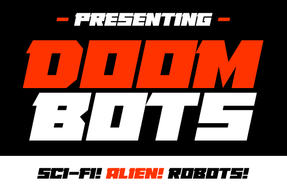 Doombots Display Font Review: An Ultrabold, Chunky Typeface for Futuristic Branding
