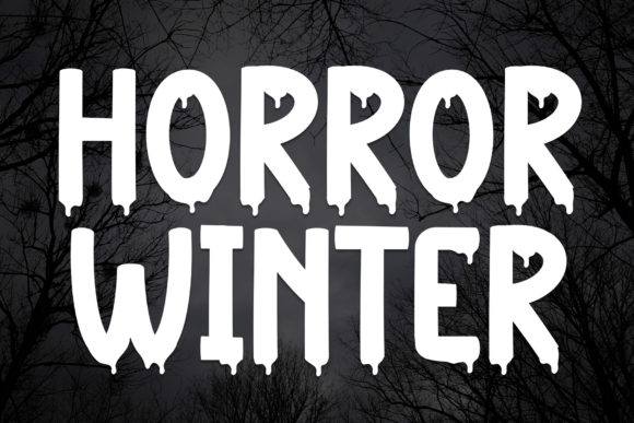 Horror Winter Font Review: A Dripping Display Typeface for Eerie Branding Projects
