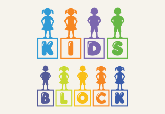 Kids Block Font: Playful Display Typeface for Makers