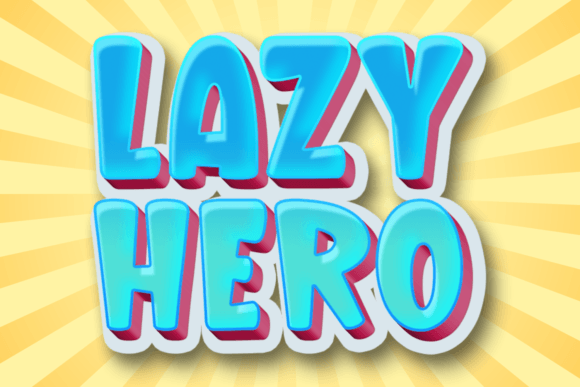 Lazy Hero Typeface for Digital Branding and Web Design