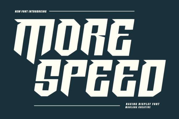 More Speed Font Review