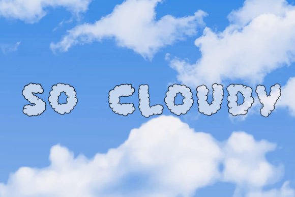 So Cloudy: A Playful Display Font