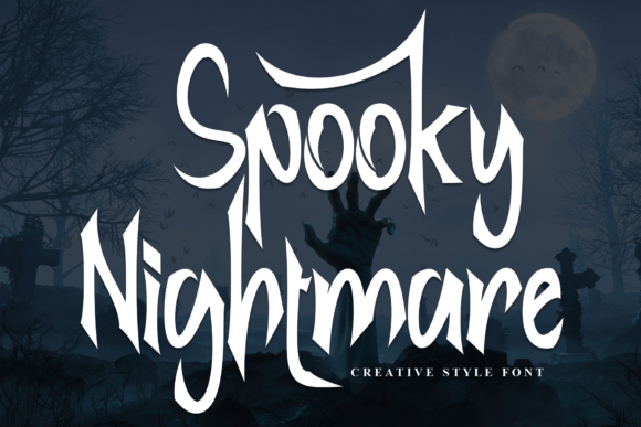 Spooky Nightmare: A Handwritten Display Font for Eerie Web Design