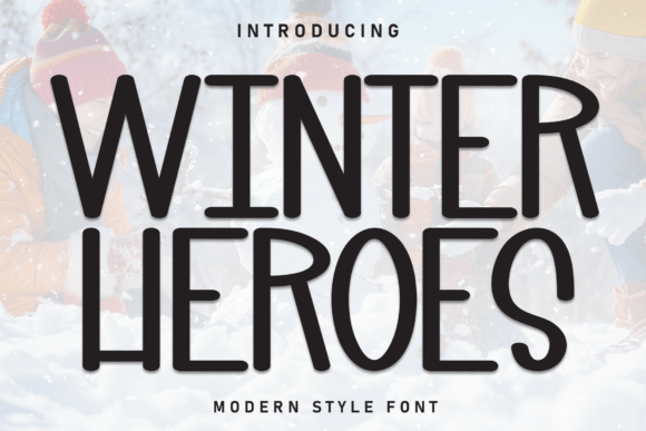Winter Heroes: A Handcrafted Display Font for Joyful Web Headlines